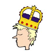 cartoon person wearing crown N37
