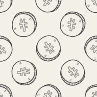 doodle Renminbi money coin N7