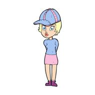 cartoon woman in hat N5