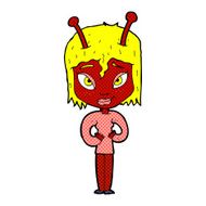 cartoon alien woman N19