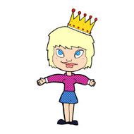 cartoon person wearing crown N38
