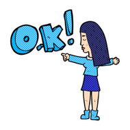 cartoon woman thinking OK N5