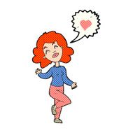 cartoon woman in love N62