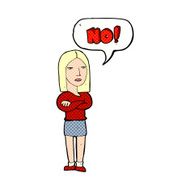 cartoon woman saying no N4