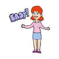 cartoon woman saying easy N5