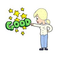 cartoon woman pointing out the good N3