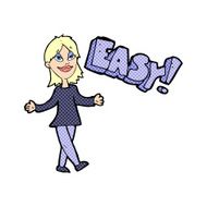 cartoon woman saying easy N6