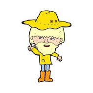 cartoon man wearing hat N19