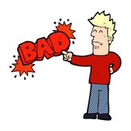 cartoon man pointing out the bad N6