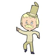 cartoon man in broken old hat N3