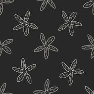Starfish doodle seamless pattern background N3