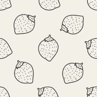 Strawberry doodle seamless pattern background