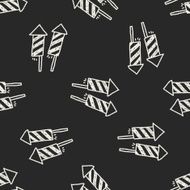 doodle rockets seamless pattern background