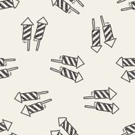 doodle rockets seamless pattern background N2