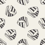 doodle sailboat seamless pattern background N2