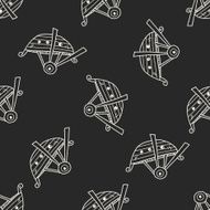 amusement park doodle seamless pattern background N2