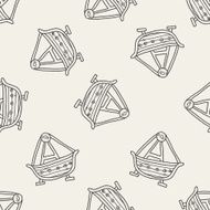 amusement park doodle seamless pattern background N3