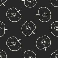 apple doodle seamless pattern background N2