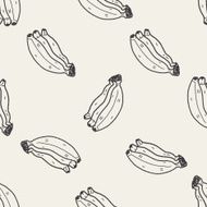 banana doodle seamless pattern background N2