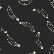 banana doodle seamless pattern background N3