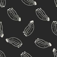 banana doodle seamless pattern background N4