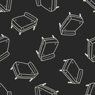 bed doodle seamless pattern background
