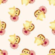 animal squirrel having afternoon tea seamless pattern