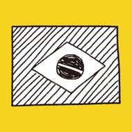 Brazil flag doodle N5