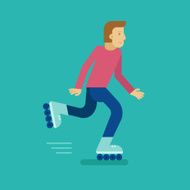 Vector male character in flat style