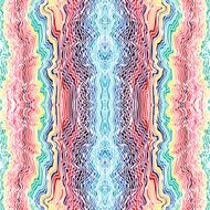 Colorful seamless waves hand-drawn pattern N5