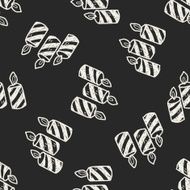 candle doodle seamless pattern background N4