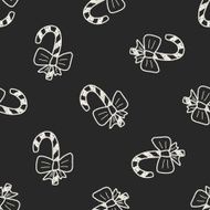 candy cane doodle seamless pattern background