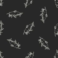 Catfish doodle seamless pattern background N2