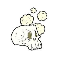 cartoon dusty old skull N3