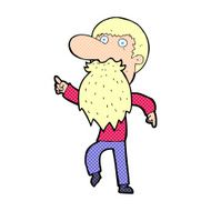 cartoon man wearing fake beard N3