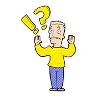 cartoon confused man N14