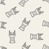 chair doodle seamless pattern background N3