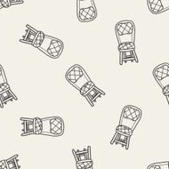 chair doodle seamless pattern background N4