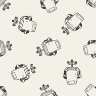 chair doodle seamless pattern background N5