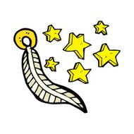 cartoon lucky charm feather N3
