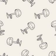 chair doodle seamless pattern background N6
