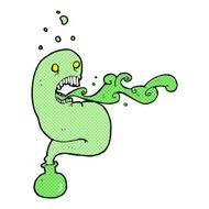 cartoon ghost in bottle N7
