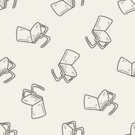 chair doodle seamless pattern background N7