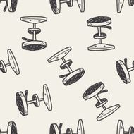 chair doodle seamless pattern background N9