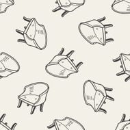 chair doodle seamless pattern background N10