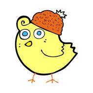 cartoon bird wearing hat N4
