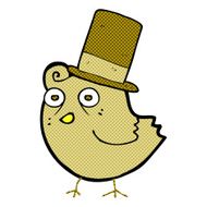 cartoon bird wearing hat N5
