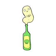 cartoon ghost in bottle N9