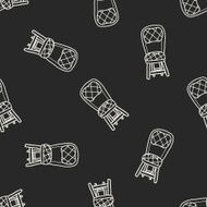 chair doodle seamless pattern background N12