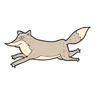 cartoon happy wolf running N3